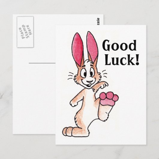 Lucky Rabbit Briefkaart (Voorkant / Achterkant)