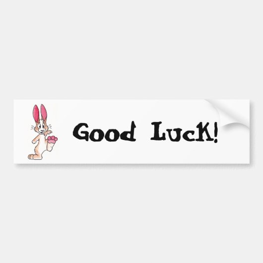 Lucky Rabbit Bumpersticker (Voorkant)