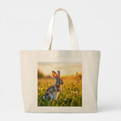 Lucky Rabbit Foot Grote Tote Bag (Achterkant)
