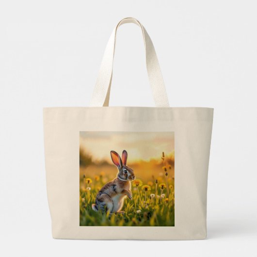 Lucky Rabbit Foot Grote Tote Bag (Achterkant)
