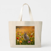 Lucky Rabbit Foot Grote Tote Bag (Achterkant)