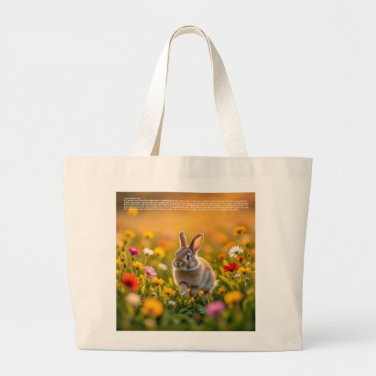 Lucky Rabbit Foot Grote Tote Bag (Voorkant)