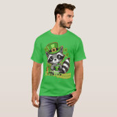 Lucky Raccoon - St Patrick's Day T-shirt (Voorkant volledig)