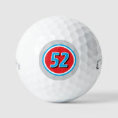Lucky race auto nummer logo kleurrijke custom golfballen (Voorkant)