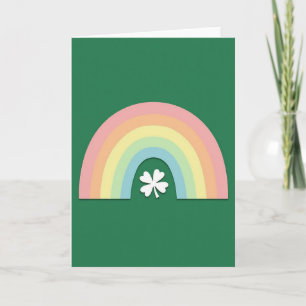 Lucky Rainbow Clover Kaart