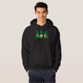 Lucky Rainbow Gnome Happy St Patrick's Day Kids Wo Hoodie (Voorkant volledig)