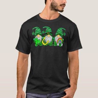 Lucky Rainbow Gnome Happy St Patrick's Day Kinder T-shirt