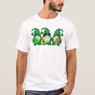 Lucky Rainbow Gnome Happy St Patrick's Day Kinder  T-shirt