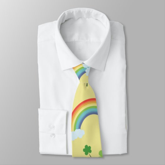 Lucky Rainbow Gouden Munt St. Patrick's Day Gift Stropdas (Gebonden)