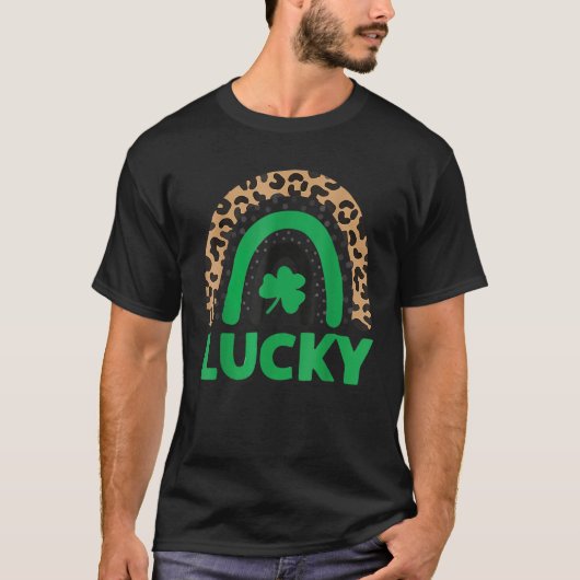 Lucky Rainbow Shamrock St Patricks Day 2022 Mannen T-shirt (Voorkant)