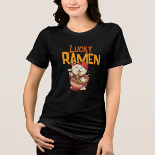 Lucky Ramen Kat Tri-Blend Shirt