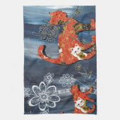 Lucky Red Cats Theedoek (Verticaal)