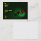 Lucky Red Dice Visitekaartje (Voorkant / Achterkant)