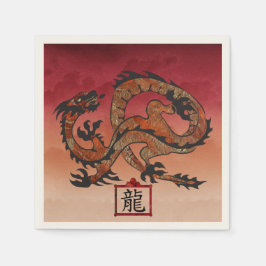 Lucky Red Dragon, 龙 Servetten