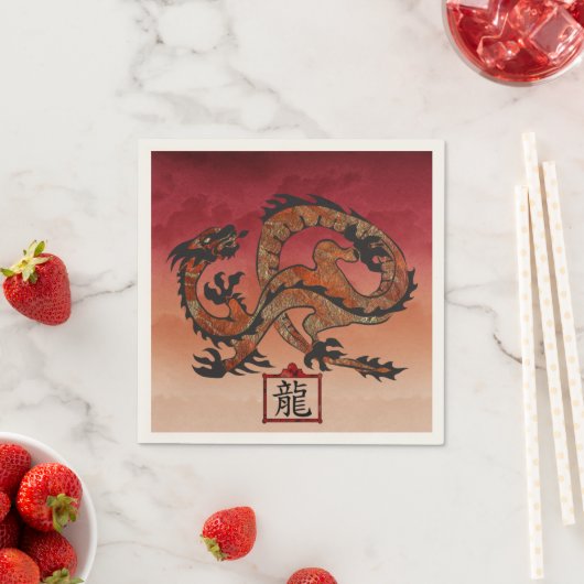 Lucky Red Dragon, 龙 Servetten (Insitu)