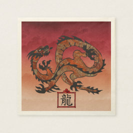 Lucky Red Dragon, 龙 Servetten