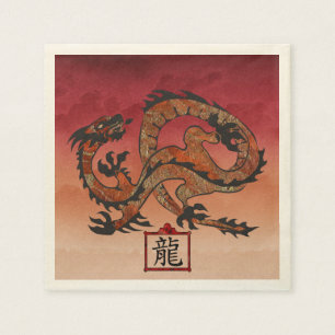Lucky Red Dragon, 龙 Servetten