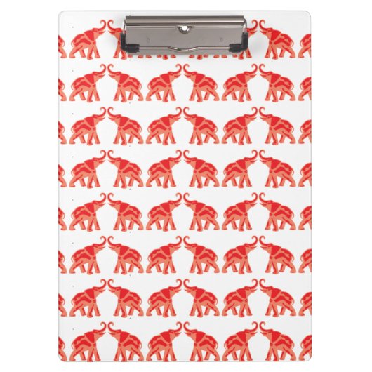 Lucky Red Elephant Klembord (Voorkant)