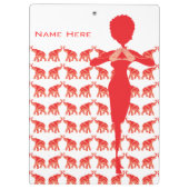 Lucky Red Elephant Klembord (Achterkant)