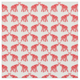 Lucky Red Elephant Stof