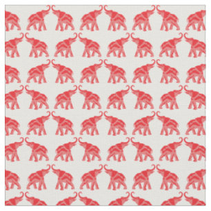 Lucky Red Elephant Stof