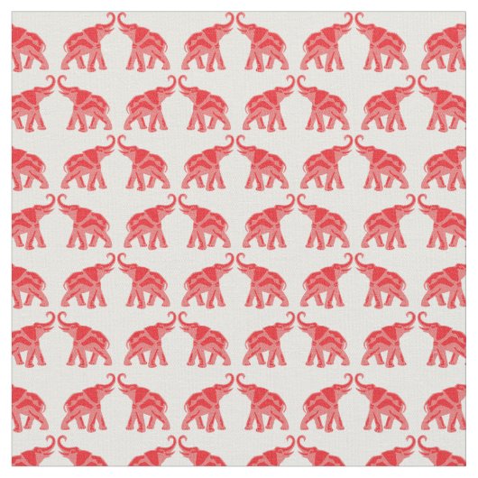 Lucky Red Elephant Stof (Close Up)