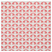 Lucky Red Elephant Stof (Swatch)