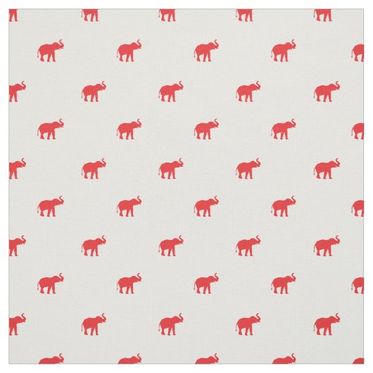 Lucky Red Elephant Stof (Swatch)