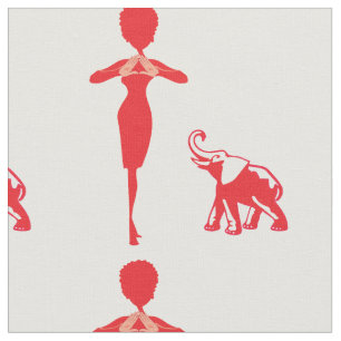 Lucky Red Elephant Stof