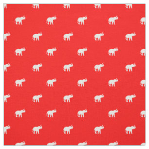 Lucky Red Elephant Stof