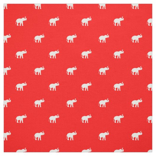 Lucky Red Elephant Stof (Swatch)