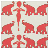 Lucky Red Elephant Stof (Close Up)