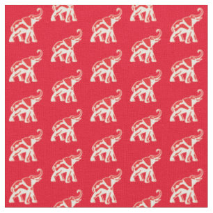 Lucky Red Elephant Stof