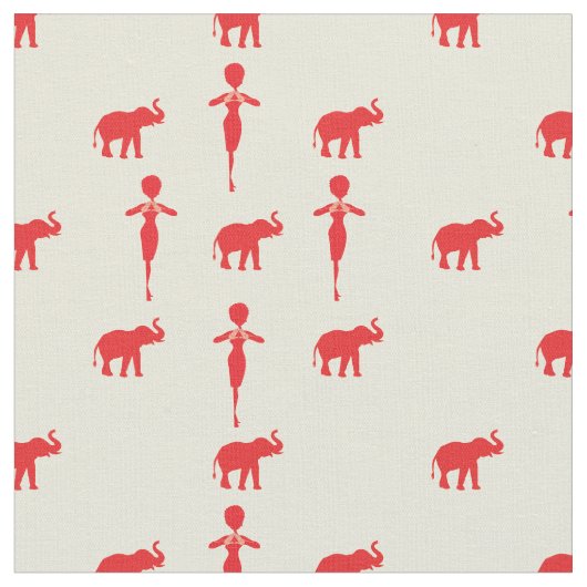 Lucky Red Elephant Stof (Close Up)