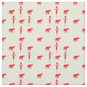 Lucky Red Elephant Stof (Swatch)