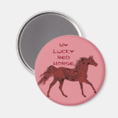 Lucky Red Horse | magneet (Voorkant / Achterkant)