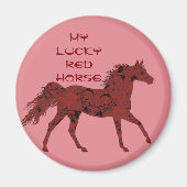 Lucky Red Horse | magneet (Voorkant)