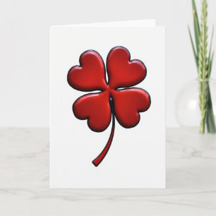 Lucky Red Klaverhartkaart Kaart