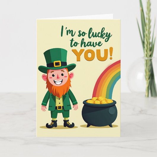 Lucky Regenboogkaart Kaart (Voorkant)