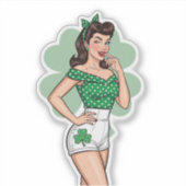 Lucky Retro Glam Sticker (Voorkant)