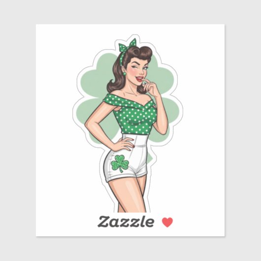 Lucky Retro Glam Sticker (Vel)