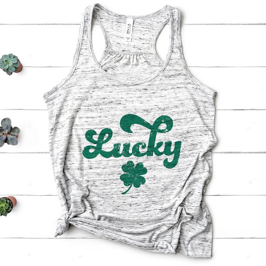 Lucky | Retro St Patrick's Day Tanktop