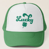 Lucky | Retro St Patrick's Day Trucker Pet (Voorkant)