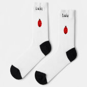 Lucky rode lieveheersbeestje op witte sokken (Links)