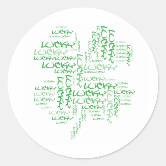 Lucky Ronde Sticker (Voorkant)