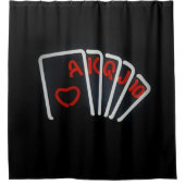 Lucky Royal Flush Douchegordijn (Voorkant)