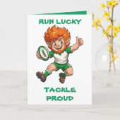 Lucky Run Match Day Magie St Patrick’s Weekend Kaart (Gele Bloem)