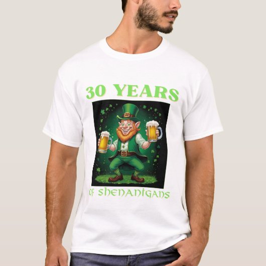 Lucky Saint Patrick's 30th Birthday Celebration T-shirt (Voorkant)