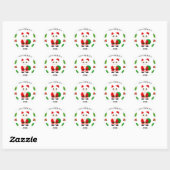 Lucky Santa Cat Ronde Sticker (Vel)