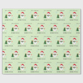 Lucky Santa Snow Cat Cadeaupapier (Vlak)